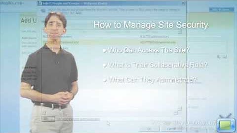 SharePoint 2007 Training Video: Manage Site Security