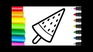 Drawing ice cream with song for kids