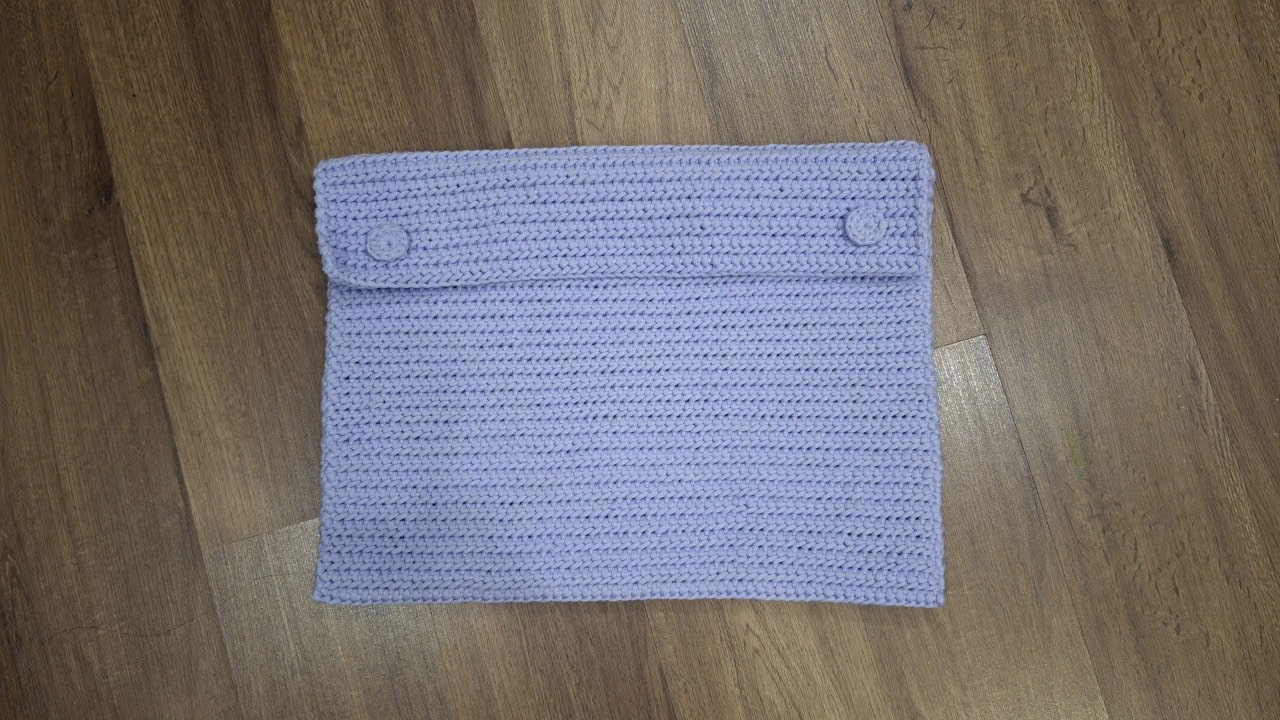 Crochet Laptop Sleeve Tutorial | Rattan Stitch & YO Slip Stitch | Beginner Friendly