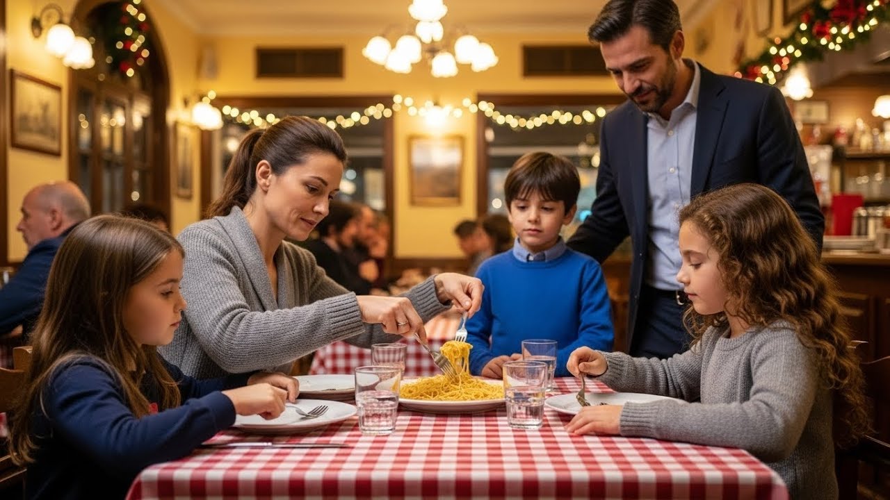 Madre povera porta figlie a cenare a Natale con 20€, e il figlio del milionario vede e cambia tutto