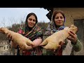 Cow Feet's Ash! Delicious Rural Dish For Winters Cold Days in Village ♧ Country Life Vlog