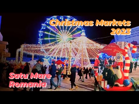 Satu Mare, Romania🇷🇴 - Satu Mare Christmas Lights 2023 | Christmas Walk in Satu Mare Eps.Winter 2023