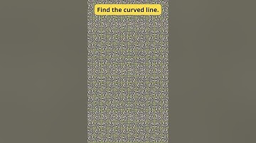Can You Find the Curved Line? 🔍 Optical Illusion Brain Teaser!  #brainteaser