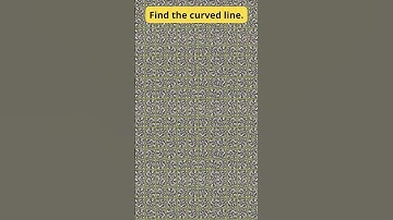 Can You Find the Curved Line? 🔍 Optical Illusion Brain Teaser!  #brainteaser