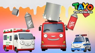 New Lets Color The Rescue Team L The Brave Cars L Rescue Team Song L Tayo The Little Bus