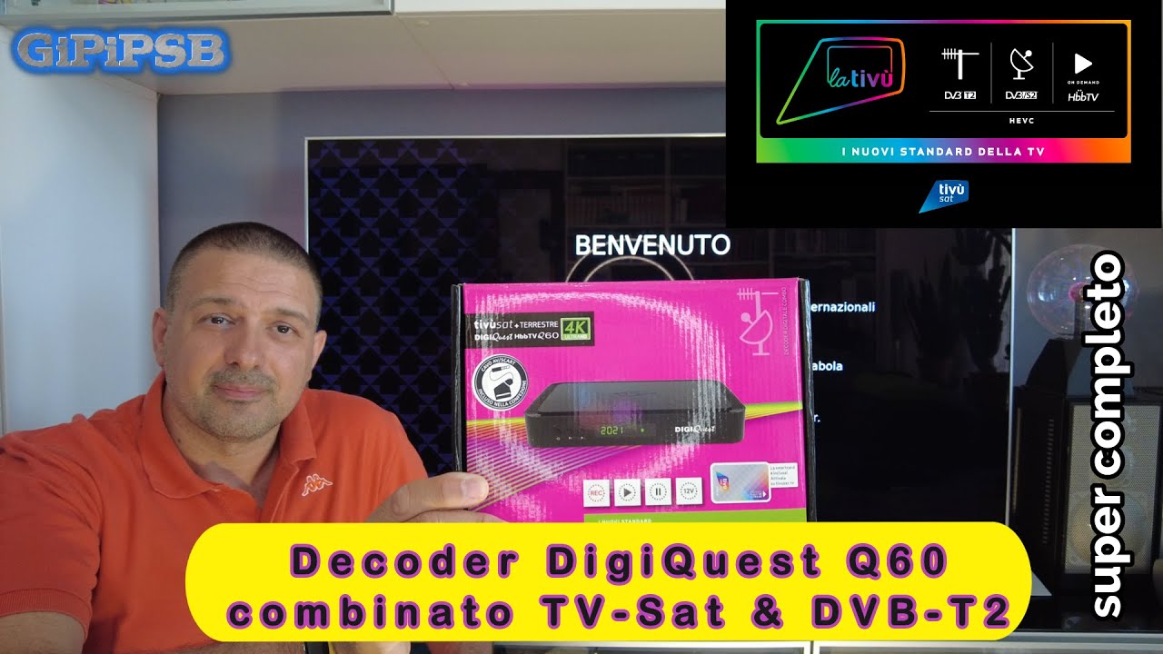 Decoder Combinato Tv-SAt e DVB-T2 DigiQuest Q60 - Nuovo Digitale Terrestre  e Satellitare insieme TOP - YouTube