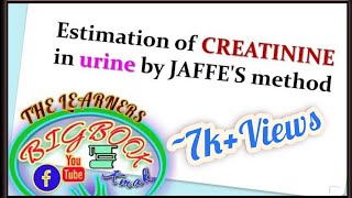 Estimation of CREATININE in urine by JAFFE'S method