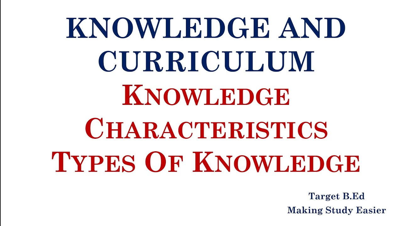 assignment of knowledge and curriculum