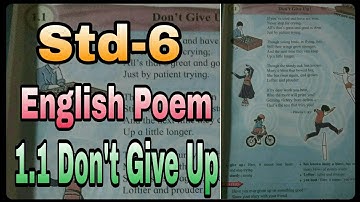 Std-6,English Poem - 1.1 Don