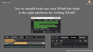 Yes we should write our own XPath but what is the right platform for writing XPath?