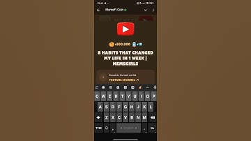 8 habits that changed life in 1 week | memegirl memefi video code #memefi