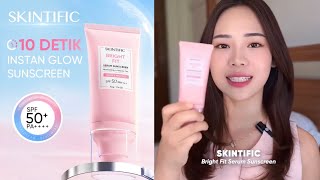 10 Detik Instan Glow Sunscreen | SKINTIFIC Bright Fit Serum Sunscreen