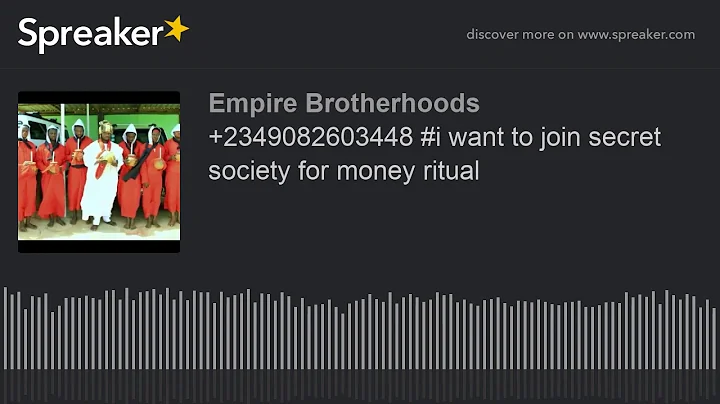 +2349082603448 #i want to join secret society for money ritual (made with Spreaker)