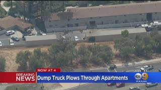 Vehicle Veers Off Freeway, Crashes Into 2 Anaheim Apartment Buildings Killing A Resident