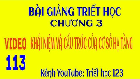 [113] Khái niệm và cấu trúc của Cơ sở hạ tầng + Ví dụ