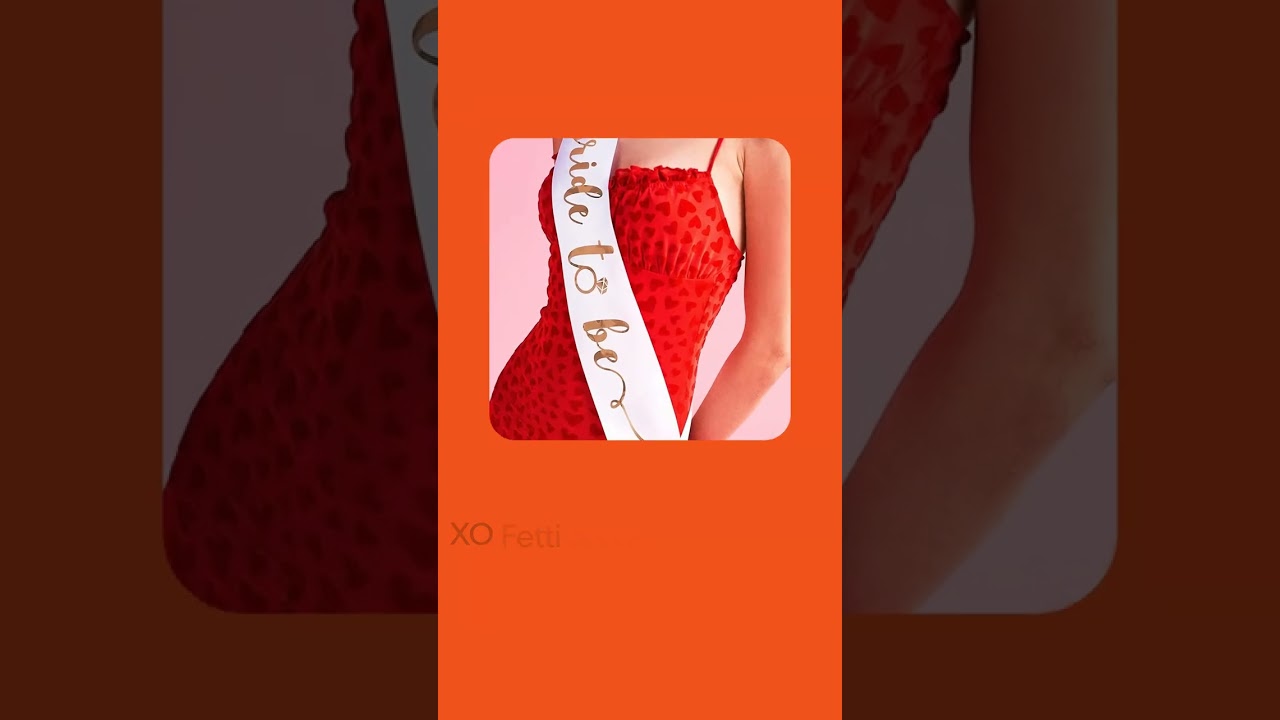 XO Fetti Bride To Be Sash bridal shower party favor decoration white gold foil