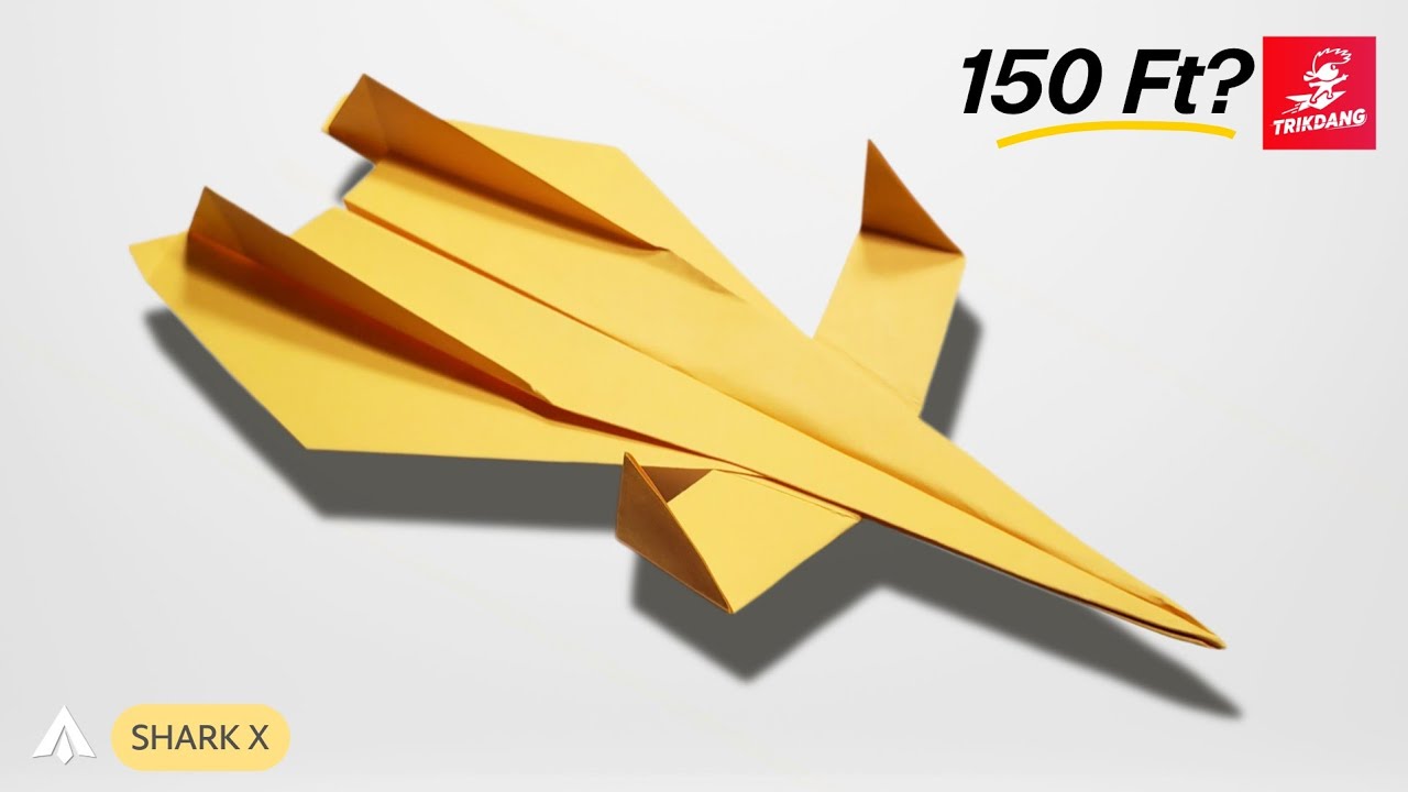 COOL PAPER AIRPLANE - How to make a Paper Airplane that Flies | Shadow Shark