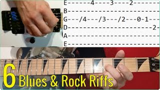 6 Blues and Rock Riffs - Guitar Lesson by Guitar Lessons BobbyCrispy 1,933 views 2 months ago 4 minutes, 34 seconds