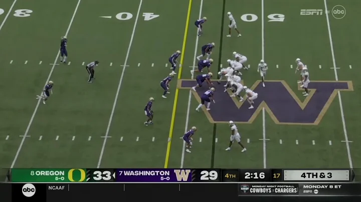 オレゴン大学対ワシントン大学の壮絶な試合終盤 | 2023年カレッジフットボール