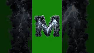 Letter M Storm Cloud Lightning Animation Green Screen Free #greenscreen #alphabet #storm