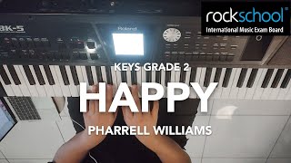 Video thumbnail of "Rockschool KEYS Grade 2 | Happy (Playthrough with Chords)"