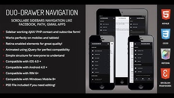 DuoDrawer | Sidebar Navigation for Mobile & Tablet | Codecanyon Scripts and Snippets