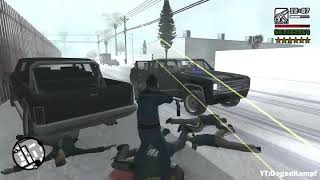 GTA San Andreas - Las Venturas Rampage During Snow + Wanted Level 6 Escape