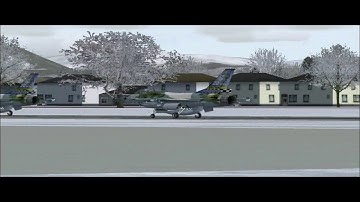 FS2004 - Two F-16s Taking off