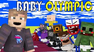 Monster School : MR BEAST BABY OLYMPIC ft SKIBIDI TV MAN HUGGY GRIMACE  Minecraft Animation