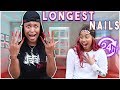 Wearing The Longest NAILS For 24hrs *Challenge*