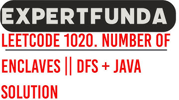 Leetcode 1020. Number of Enclaves || DFS || Java
