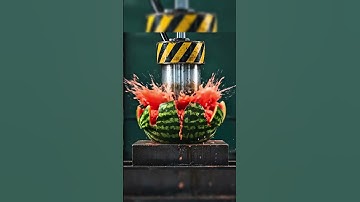 Hydraulic Press vs Watermelon 🍉 | Ultimate ASMR Explosion in 4K #shorts
