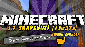 Minecraft 1.7 Snapshot 13w37a - MEGA NETHER PORTALS! NEW HIDDEN SOUNDS! (RED DRAGON?)