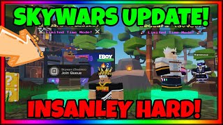 I played the NEW SKYWARS UPDATE in BedWars AND ITS INSANE!! (Roblox)