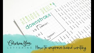 How to Improve handwriting | Drill 4 Downstroke | Studygram trendy handwriting | Modern Print