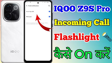 IQOO Z9S Pro 5g Incoming Call Flash Light Setting Kaise On Kare // Incoming Call Flash Light IQOO