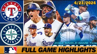 Texas Rangers vs Seattle Mariners [FULL GAME] 4\/23\/2024 | MLB Highlights Today - MLB Season 2024