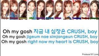 IOI ~ Crush Edited Version (Dance and Duck Sound) Color Coded Lyrics (Han/Rom/Eng)