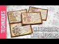 Watercolour with infusions - 4 ATC vintage cards by scrapcosy