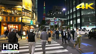 【4K HDR】Tokyo Night Walk - Takeshiba, Hamamatsucho, Tokyo Tower