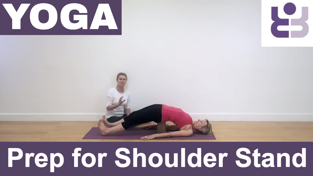 Prep for Shoulderstand - Setu Bandha Sarvangasana (Bridge pose). Salamba Sarvangasana Preparation. yogibo
