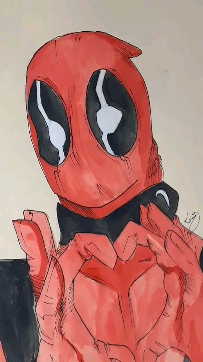 Deadpool draw with me #drawing #desenho #sketch #deadpool # ... image.