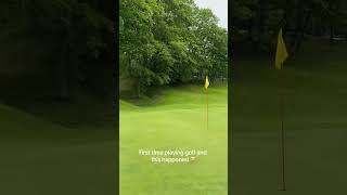 She Aimed There?! Watch What Happens… #UnexpectedShot #GolfTrick #ViralGolf #CrazyMoment #Go #shorts