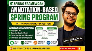 Spring Annotation-Based Employee Management System | Setter Dependency Injection using @Autowired |