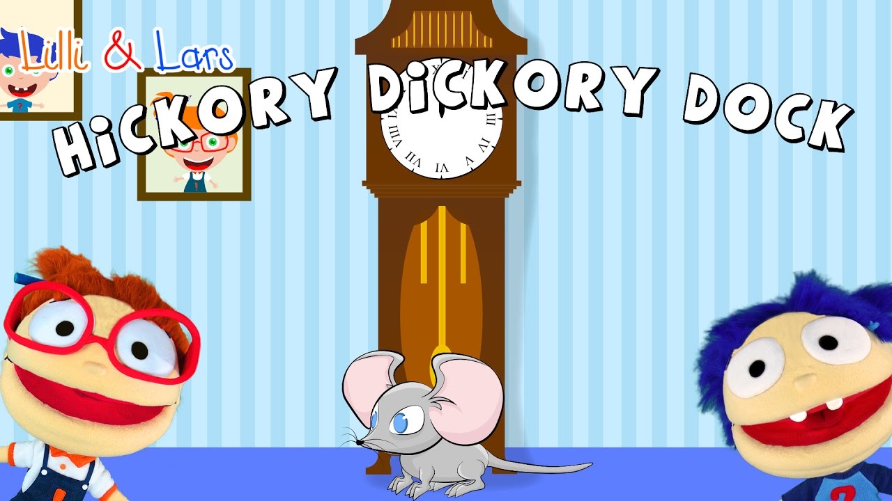 HICKORY DICKORY DOCK nursery rhyme with lyrics - animation rhymes and ...
