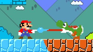 Cat Mario :  Mario touches Everything it Turns into ICE in Super Mario Bros. | Game Animation ?