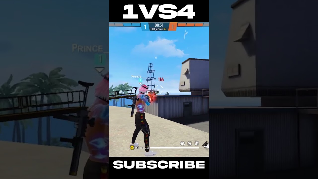 Funny 1vs4?🤯 against grandmaster players 🎯 #funny #short #shorts #views #freefireshorts