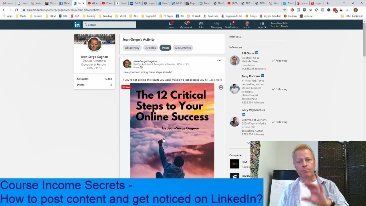 Course Income Secrets - How to post content and get noticed on LinkedIn ...