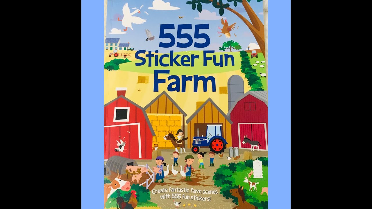 555 Sticker Fun Farm book