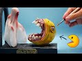 How To Make Realistic Pacman vs Ghost Diorama / Polymer Clay